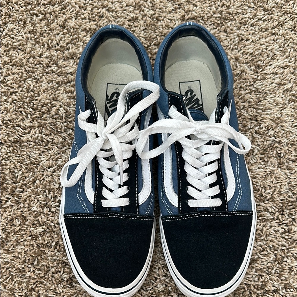 Vans Men's Blue and Black Sneakers